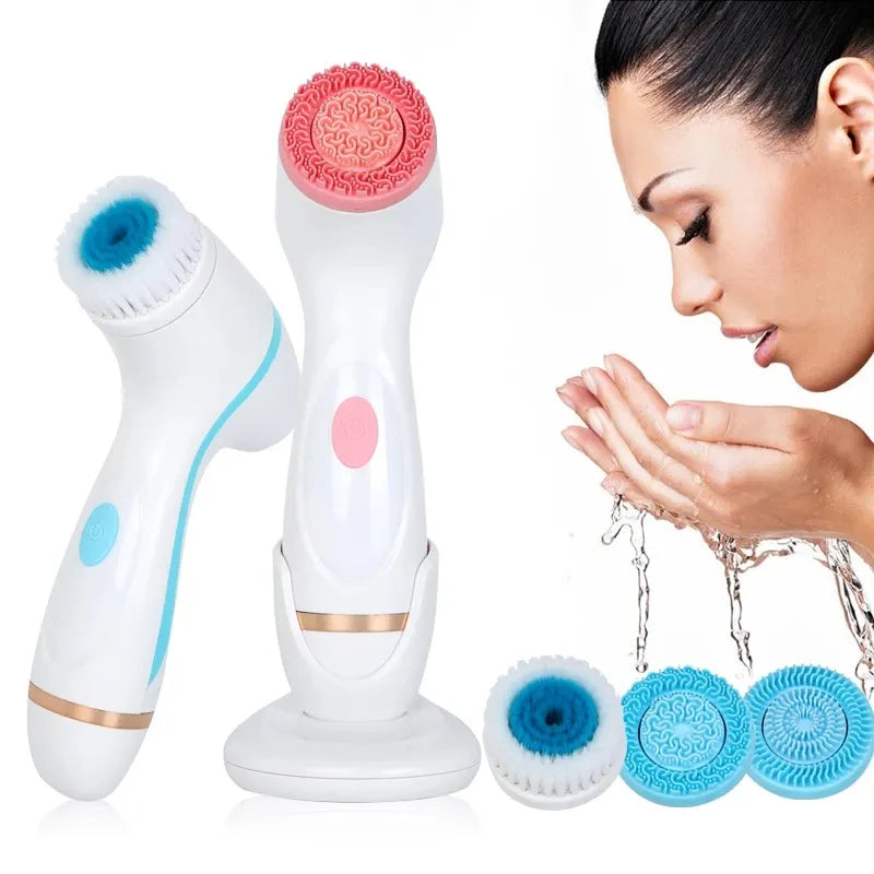 Cleansing Brush Sonic Face Rotating Cleansing Brush Facial Spa System Can Deeply Clean and Remove Blackheads