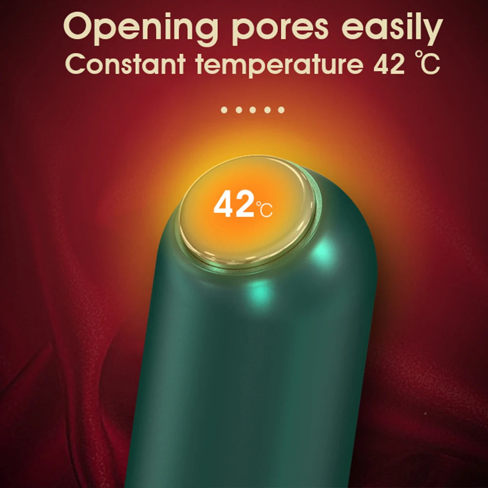 Blackhead Remover Pore Vacuum Electric Pore Extractor with Hot Compress Facial Pore Cleaner Face Care Machine For Skin Treatment