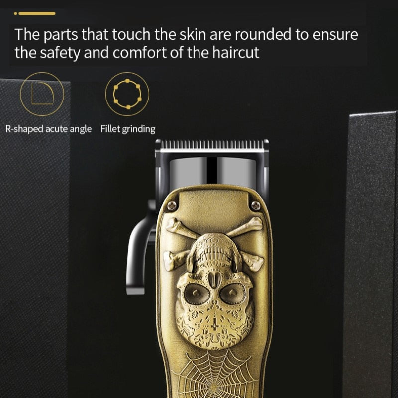 All Metal Electric Hair Clipper Electric Hair Clipper Oil Head Electric Clipper Rechargeable LCD Digital Display Professional