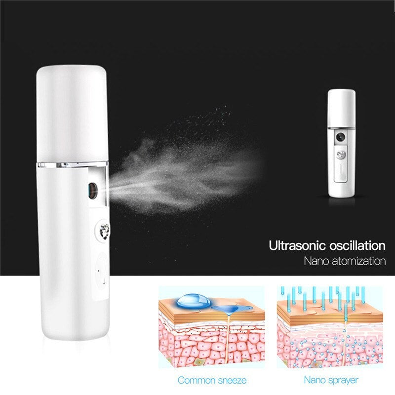 6 In 1 Electric Facial Blackhead Remover Vacuum Suction Pore Removal Deep Cleaning Face Cleanser +Nano Facial Steamer Sprayer