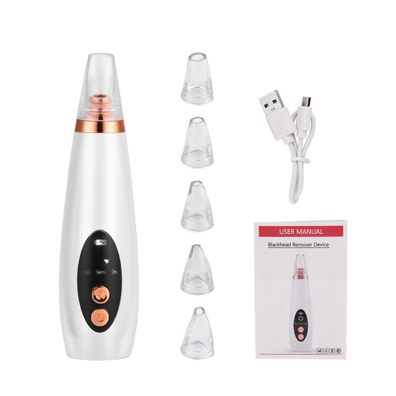 6 In 1 Electric Facial Blackhead Remover Vacuum Suction Pore Removal Deep Cleaning Face Cleanser Household Beauty Tools