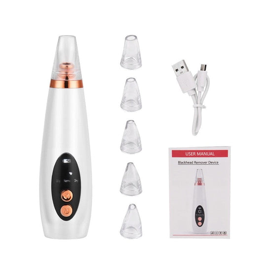 6 In 1 Electric Facial Blackhead Remover Vacuum Suction Pore Removal Deep Cleaning Face Cleanser Household Beauty Tools