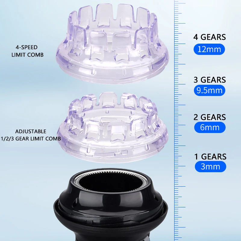 Automatic Hair Trimmer 360 Rotating Hair Clipper LED Display Portable Shaved Head Artifact UFO Flying Saucer Cutter Head