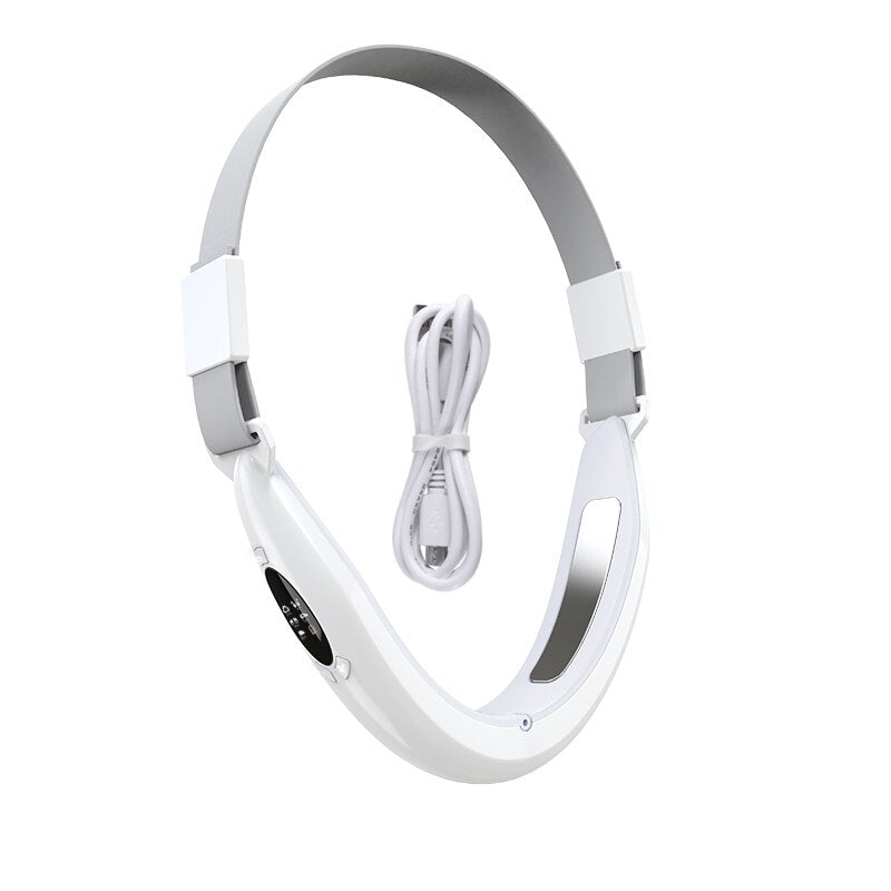 EMS Facial Massager V-Line Lift Up Belt Double Chin Reducer Machine LED Face Slimming Vibration Massage Cellulite Jaw Device