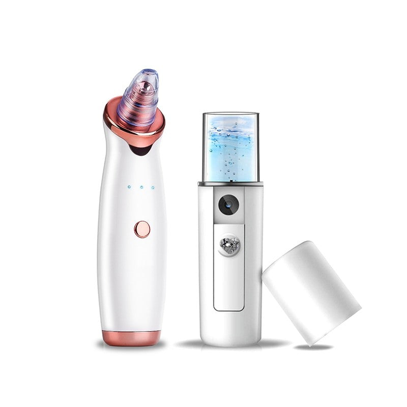 Microdermabrasion Blackhead Remover Face Skin Vacuum Suction Pore Cleaner Skin Care Tools + Mini Nano Facial Sprayers Steamer