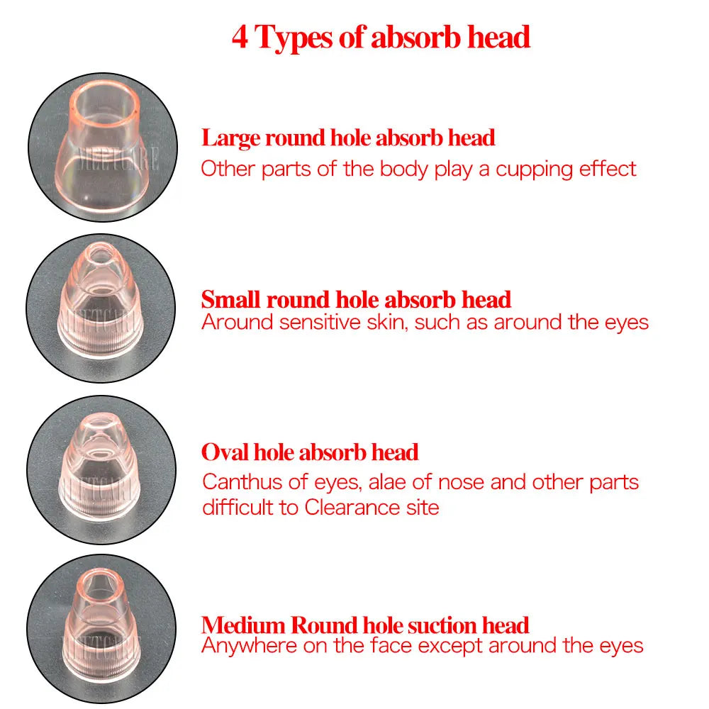 Vacuum Cleaner Blackhead Remover Heatable with Base Photon Rejuvenation Facial Cleaner Acne Pore Extractor Skin Tool