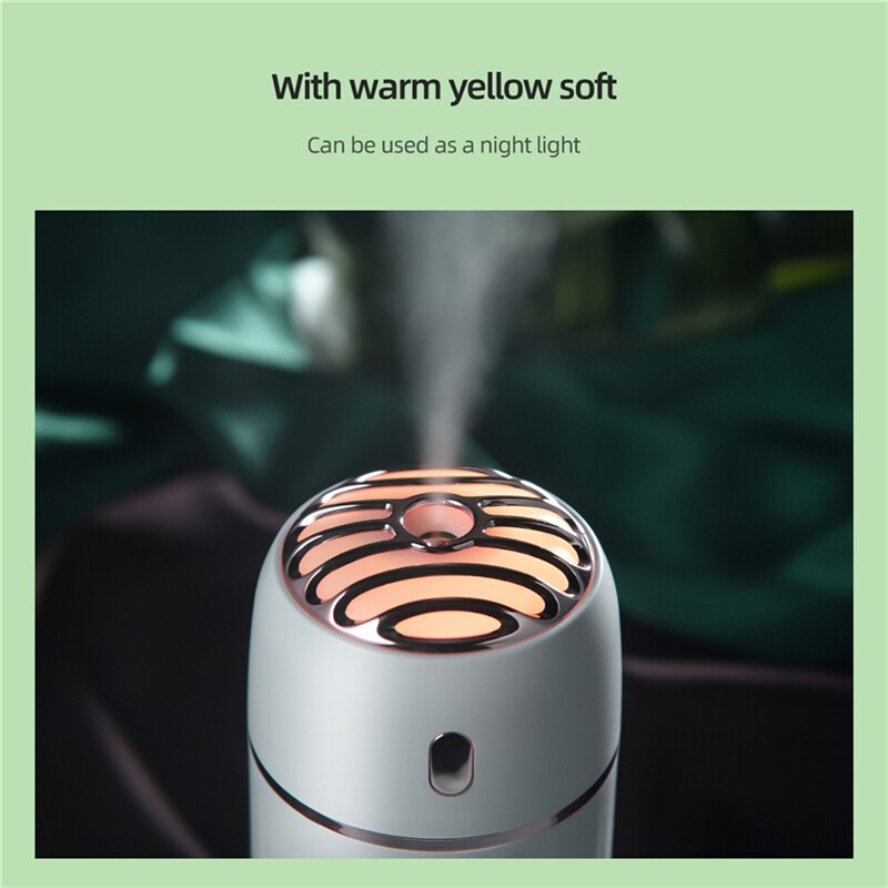 30Ml Wireless Humidifier Essential Aroma Oil Diffuser Ultrasonic Air Humidifier USB Mini Mist Maker LED Light