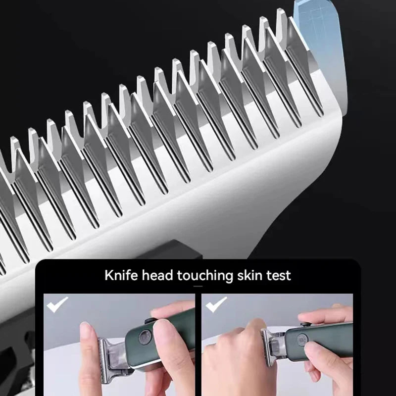 Professional Barber Hair Trimmer T-blade Dry-shaving and Fading Hair Clipper All-around Outlining Close-cutting Machine