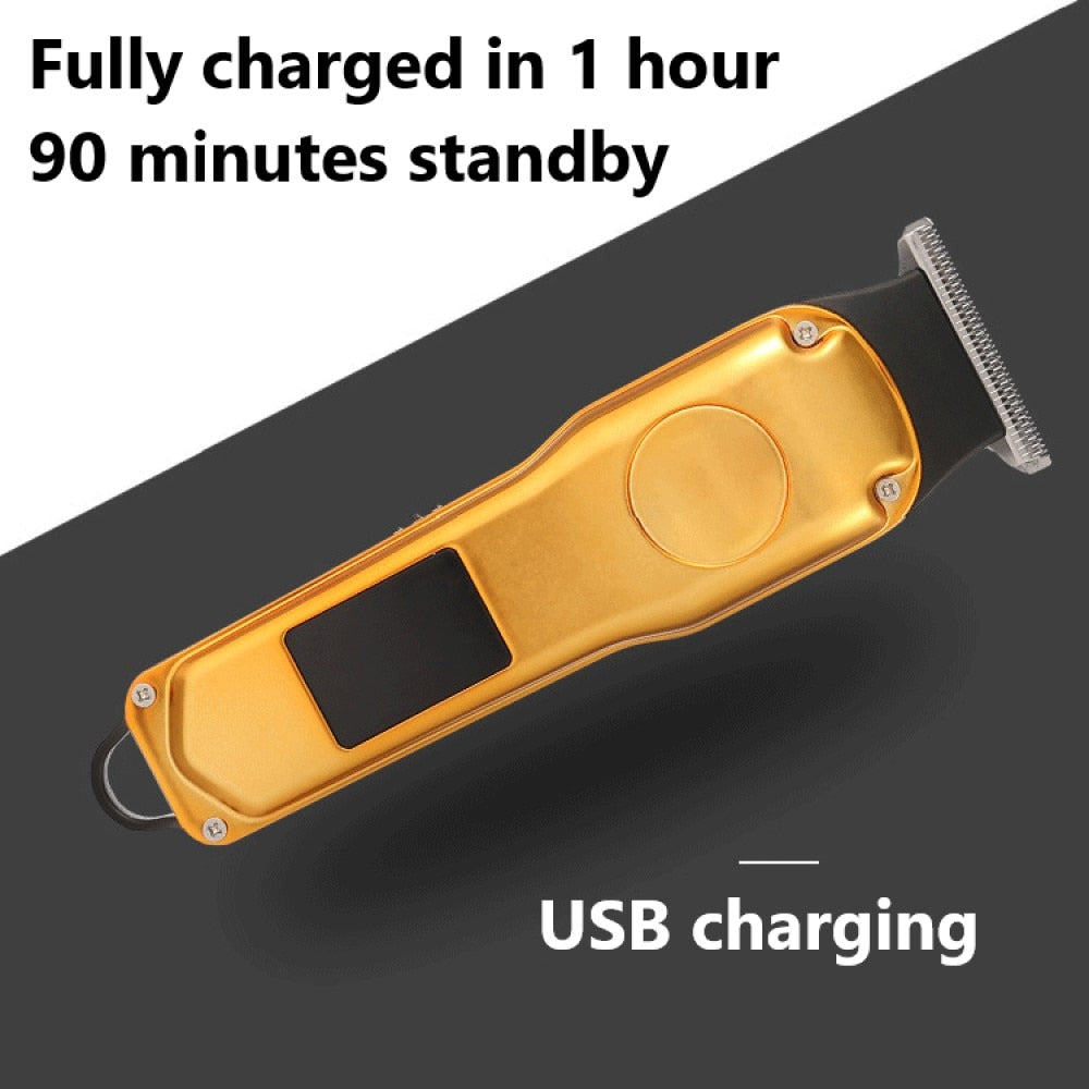 Hair Clipper Electric Hair Trimmer Cordless Shaver Trimmer 0mm Men Barber Hair Cutting Machine for Men Rechargeable USB