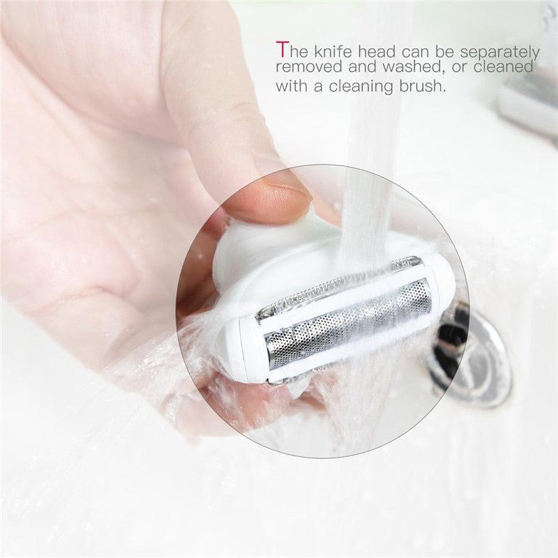 5 In 1 Electric Lady Shaver Painless Hair Removal Epilator Shaving Machine Beard Eyebrow Nose Trimmer Body Bikini Women Razor