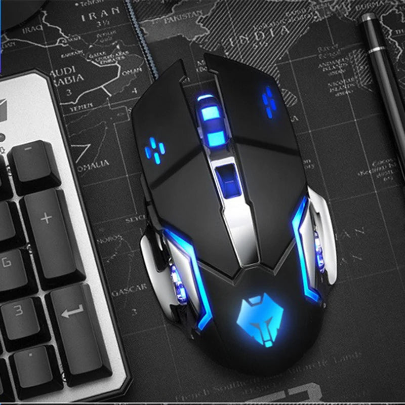 Gaming Mouse Wired(3200 DPI)  Breathing Light  Ergonomic Game USB Computer Mice RGB Gamer Desktop Laptop PC Gaming Mouse