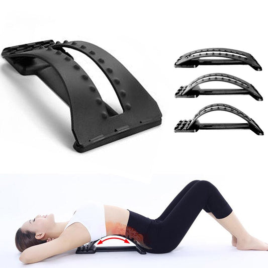 Magic Back Stretcher Lumbar Support Massage Device For Upper And Lower Back Pain Relief Chiropractic