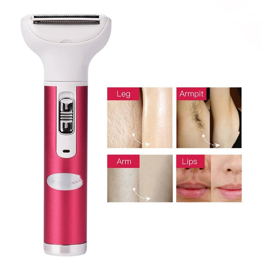 5 In 1 Electric Lady Shaver Painless Hair Removal Epilator Shaving Machine Beard Eyebrow Nose Trimmer Body Bikini Women Razor