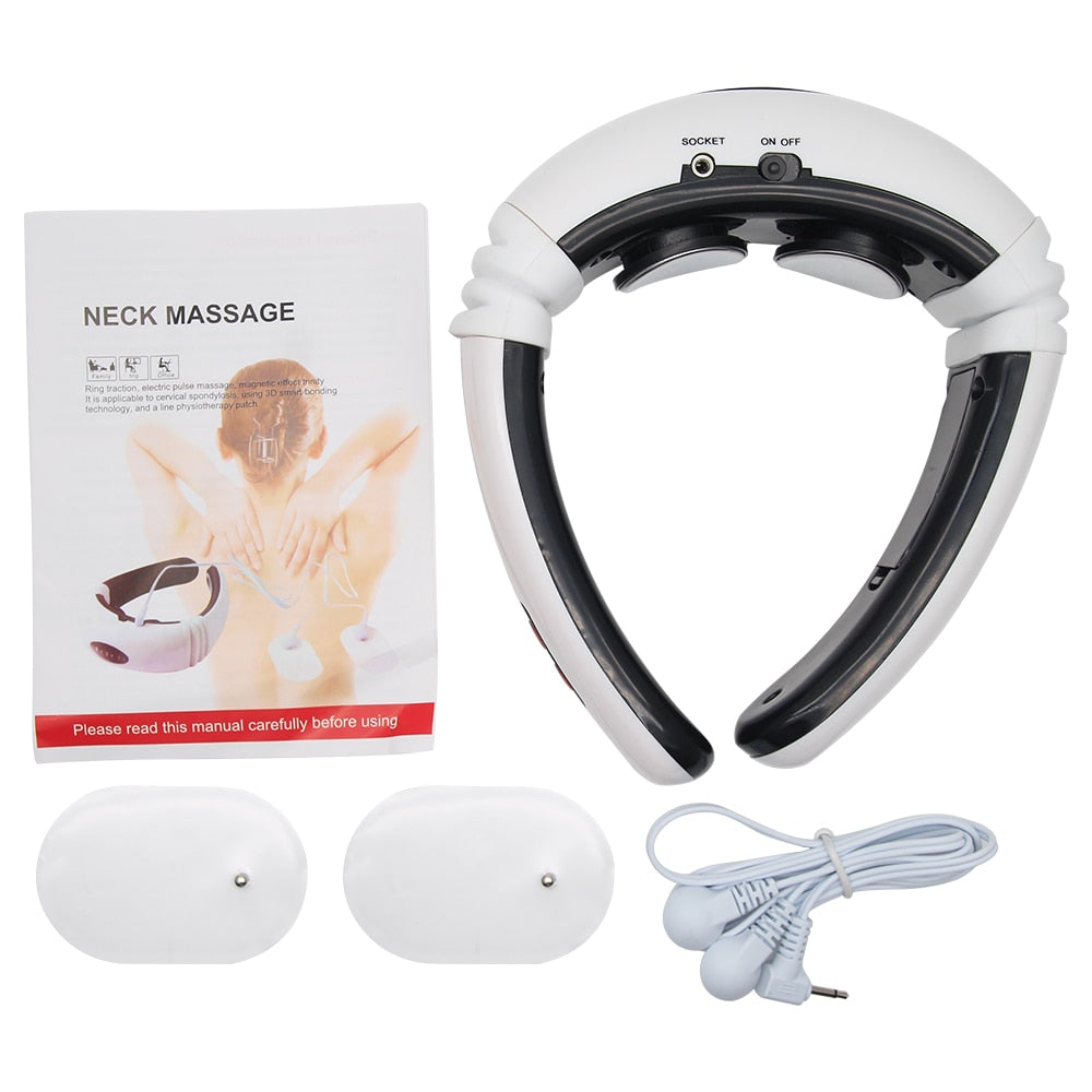Electric Pulse Back And Neck Massager Far Infrared Pain Relief Tool Health Care Relaxation