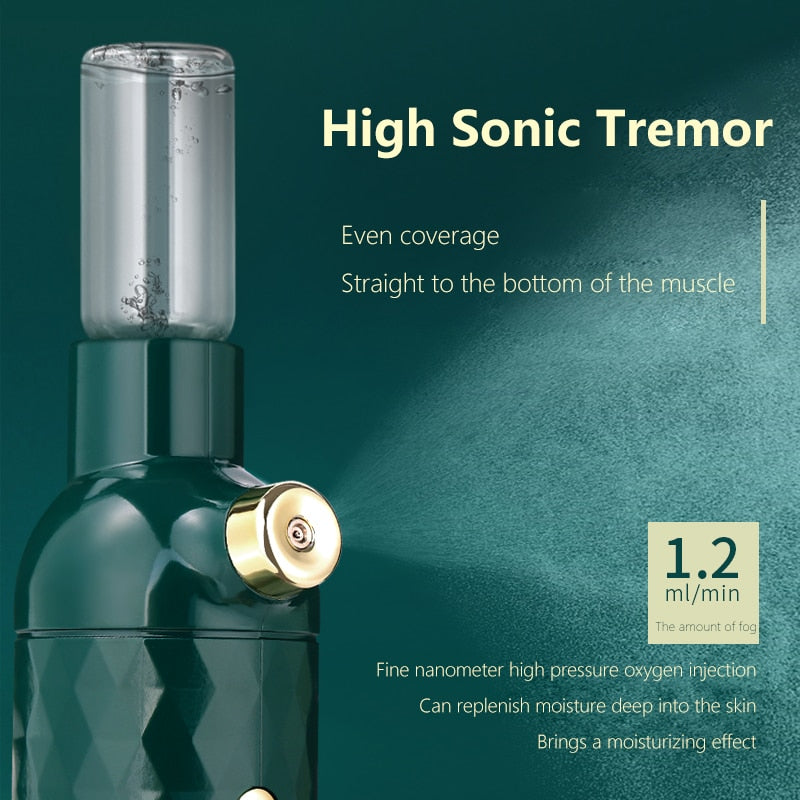 Nano Facial Sprayer Steamer Spa Water Mist Water Oxygen Injection Airbrush Compressor Moisturizing Tightening  Beauty Device