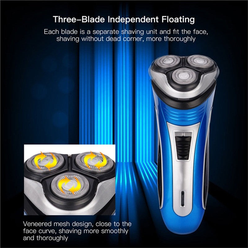 Electric Hair Beard Trimmer USB Rechargeable Shaver 3D Floating Heads Razors For Men Bareheaded Shaving Face Care Hair Cutting