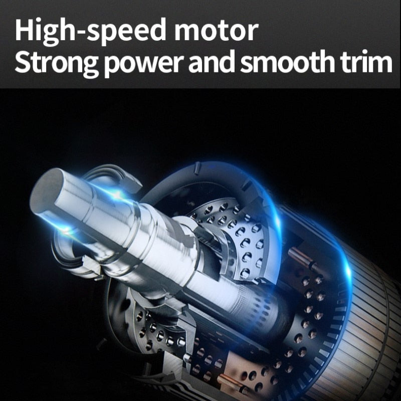 All Metal Electric Hair Clipper Electric Hair Clipper Oil Head Electric Clipper Rechargeable LCD Digital Display Professional