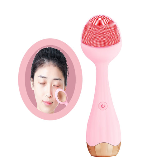 Facial Cleansing Brush Electric Sonic Face Brush For Makeup Removal,Blackhead Remove,Essence Absorption Face Massager