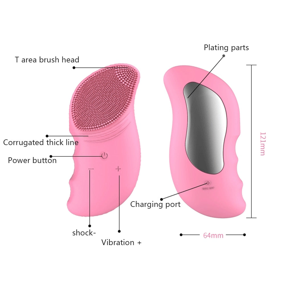 Mini Face Brush with Facial Cleansing Brush Face Massager for Deep Cleansing Blackhead & Makeup Remover