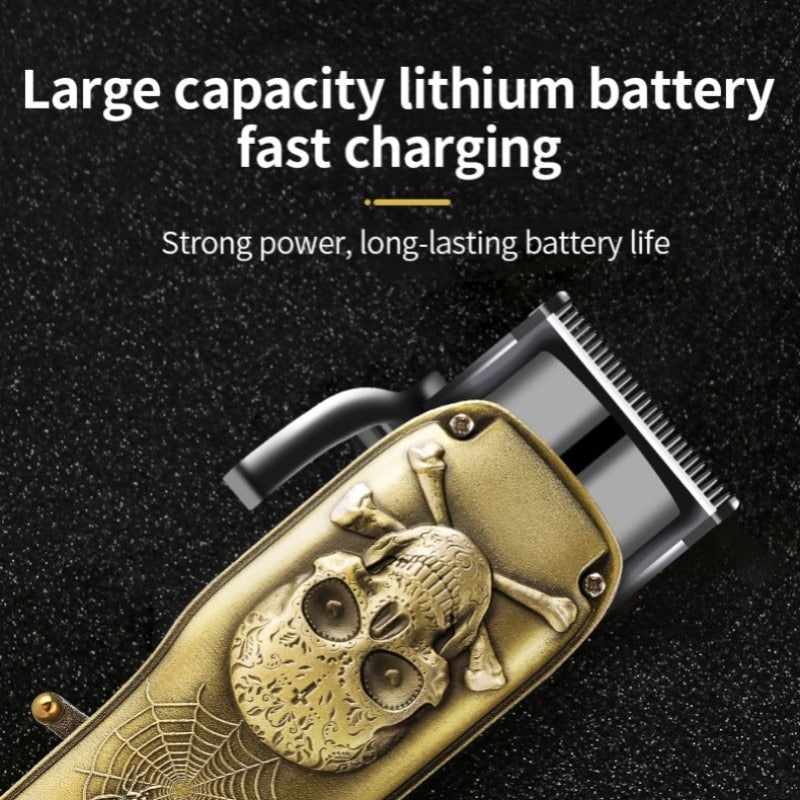 All Metal Electric Hair Clipper Electric Hair Clipper Oil Head Electric Clipper Rechargeable LCD Digital Display Professional