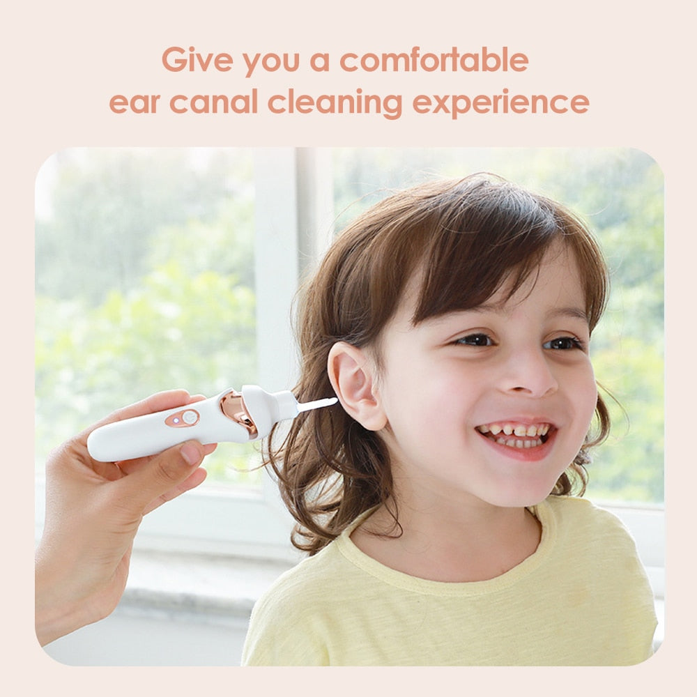 Kid Electric Ear Cordless Safe Vibration Painless Vacuum Ear Wax Pick Cleaner Remover Spiral Ear Cleaning Device Dig Wax Earpick