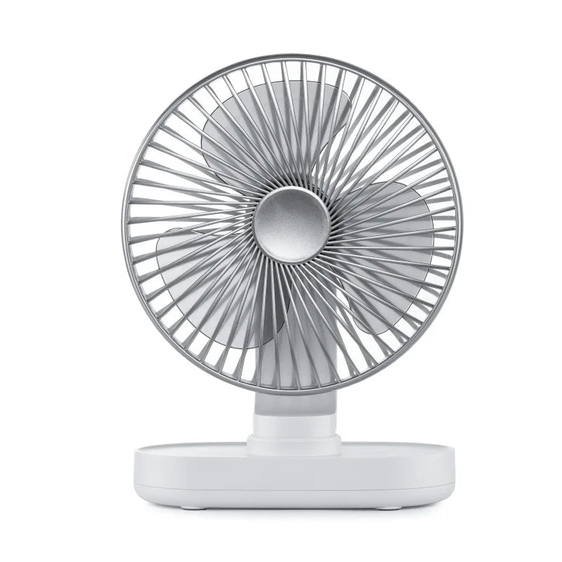 4000mAh Rechargeable Air Cooling Ventilator Electric USB Auto Rotation Desktop Fan 4 Speed Wind Silent Portable for Home Office