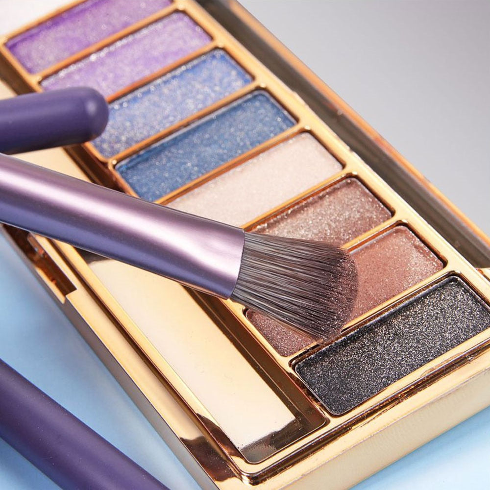 7PC Makeup Brush Set With Case Organizer Pink Blush Eyeshadow Concealer Lip Cosmetics Make up For Powder Foundation Beauty Tools