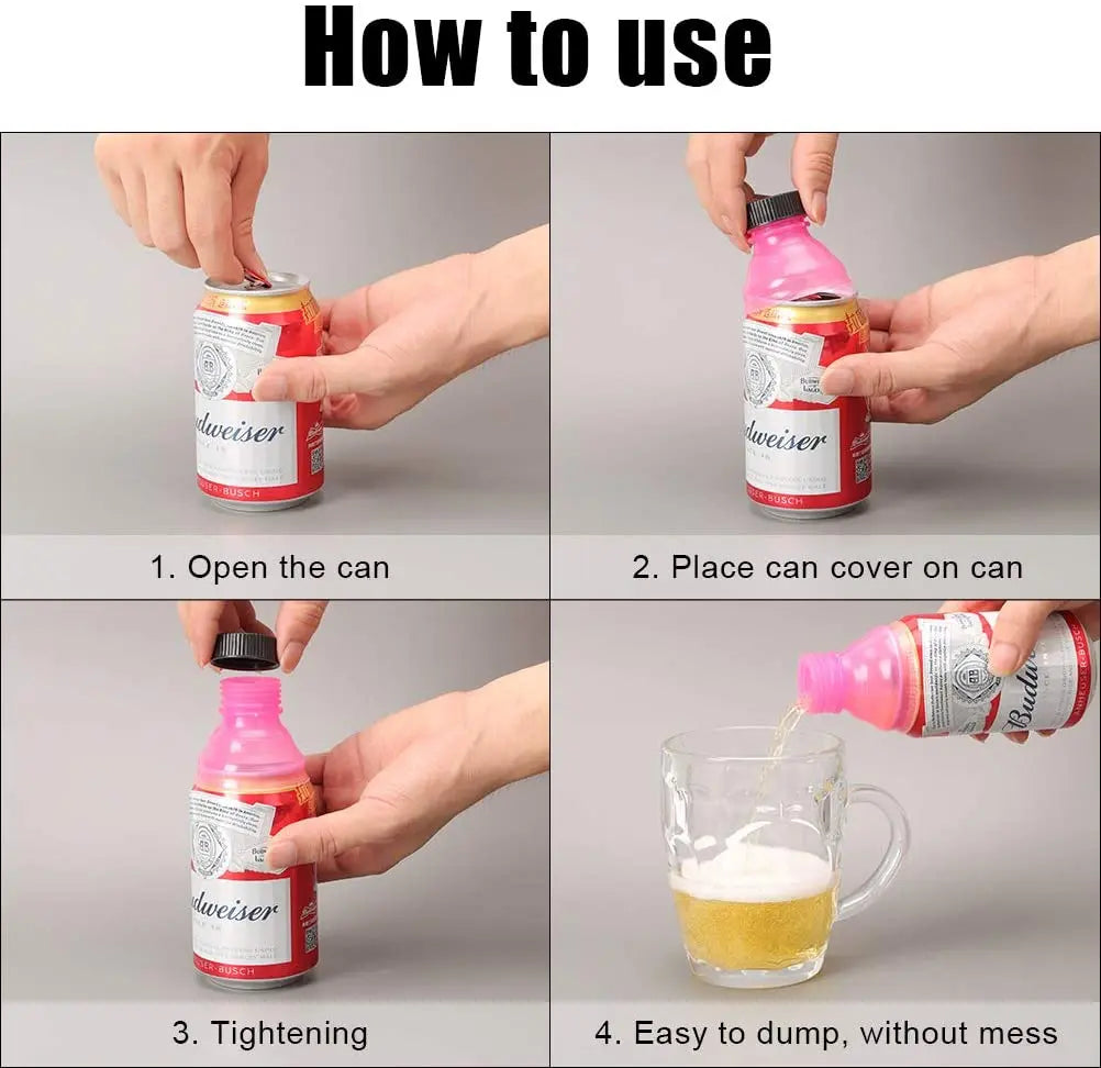 6pcs Soda Can Lids Cover Reusable Fizz Lid Picnic Accessories Beach Party Gadget Bottle Top for Beer Juice Energy Drinks Seltzer