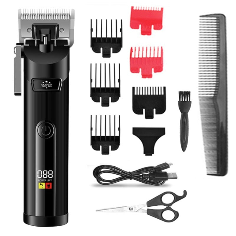 Barber Cordless Electric Hair Clipper Adjustable Blade Hair Trimmer Men Rechargeable Professional Haircut Machine