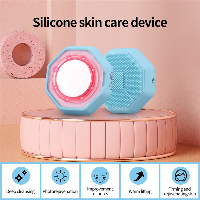 3 In 1 Electric Beauty Appliances Makeup Removing Cleansing Skin Care Beauty Instrument Color Light Beauty Device