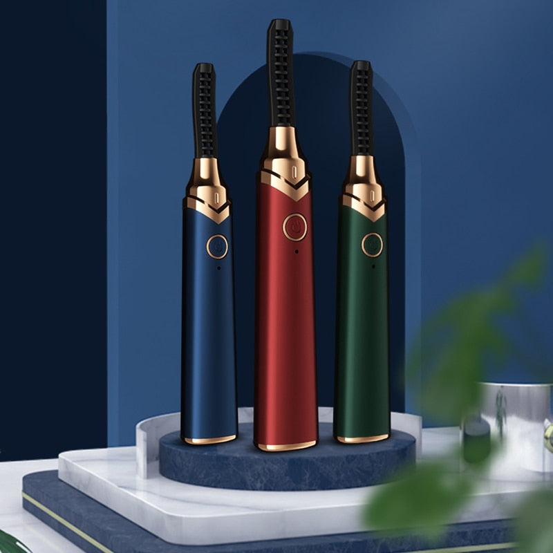 Beauty Makeup Heated Eyelash Curler Rechargeable Long Lasting Natural Curling Portable Pen Quick Heating Eye Lash Ironing Comb