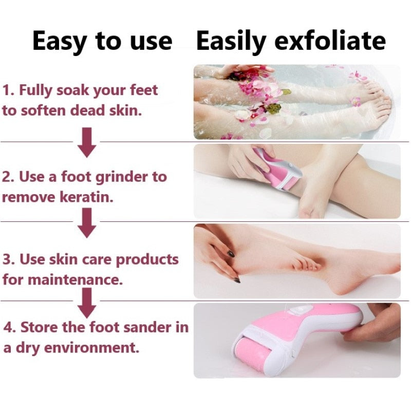 Electric Rechargeable Pedicure Foot Care Tool Fast Callus Mini Feet Dead Dry Skin Removal Portable and small Foot Sharpener