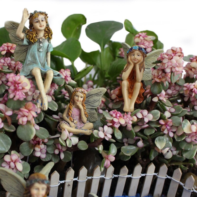 Fairy Garden - 6pcs Miniature Fairies Figurines Accessories for Outdoor or House Decor Fairy Garden Supplies