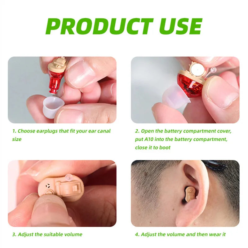 Invisible Hearing Aids for Deafness Sound Amplifiers Wireless Headphones Audio Amplifier Speaker