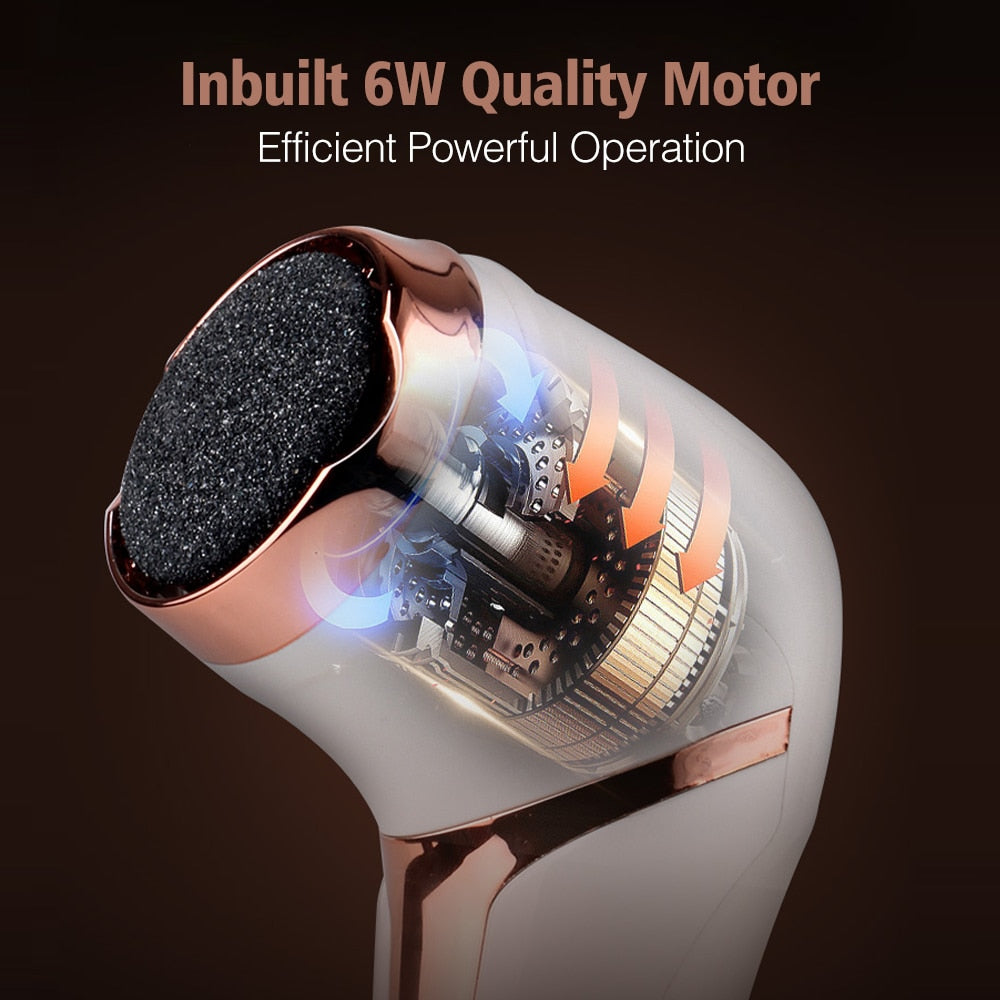 Electric Pedicure Tools Foot Care 3 Grinding Heads Waterproof Remove Leg Heels Dead Skin Callus Remover Feet Clean Machine