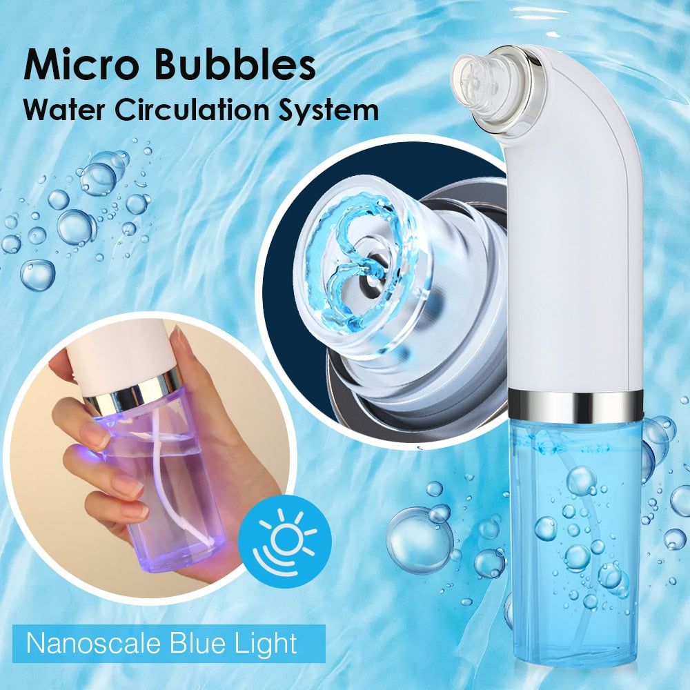 Blackhead Remover Vacuum Suction Rechargeable Small Bubble Black Head Pore Cleaner Acne Skin Care Electric Face Nose Cleanser