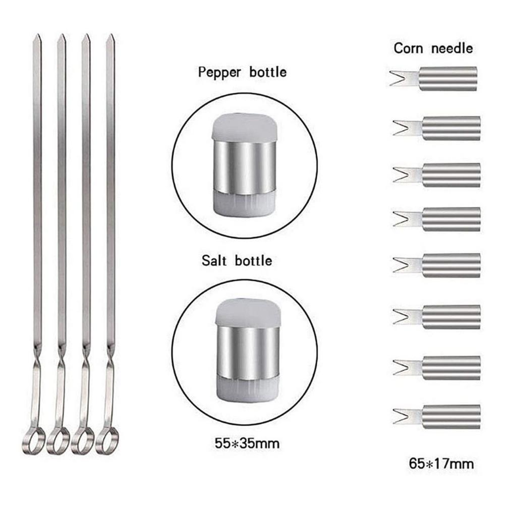25PCS/Set Stainless Steel Barbecue Grilling Tools Set BBQ Utensil Accessories Camping Outdoor Cooking Tools Kit with Carry Bag
