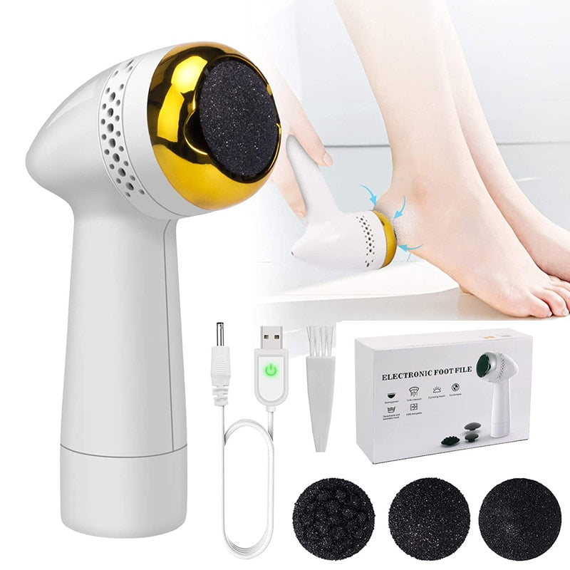 New Electric Pedicure Smooth Machine Callus Remover USB Charge Foot for Heels Grinder Files Absorbing Portable Clean Care