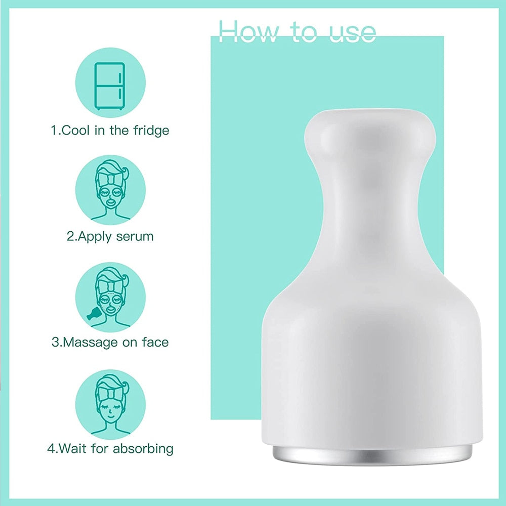 Face Cooling Massager Skin Face Roller Ball Ice Compress To Reduce Puffiness Skin Treatment Facial Cooler Beauty Health Tools