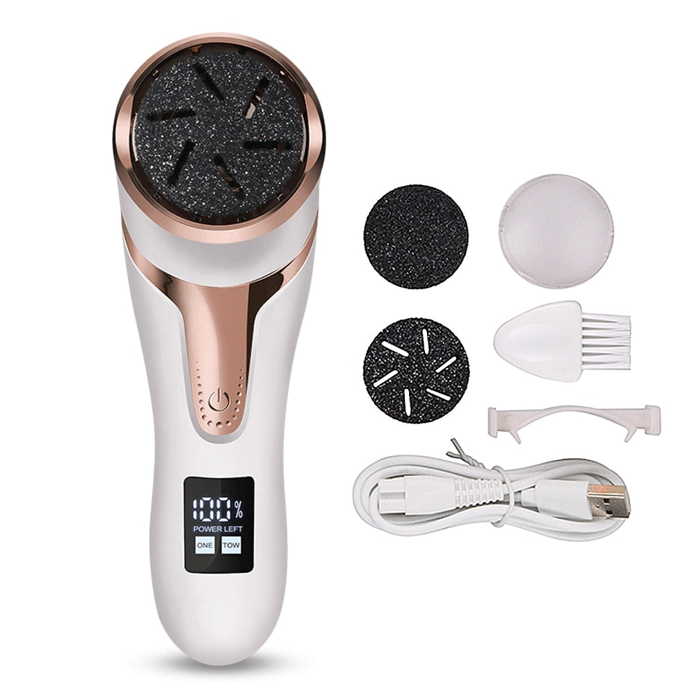 Electric Pedicure Tools Foot Care 3 Grinding Heads Waterproof Remove Leg Heels Dead Skin Callus Remover Feet Clean Machine