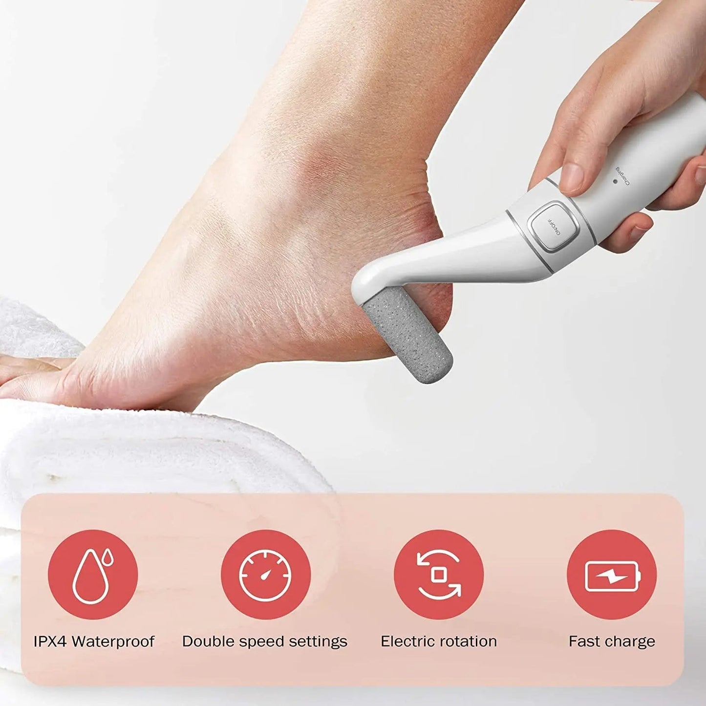 Electric Foot Grinder Vacuum Callus Remover Foot Pedicure Tools Rechargeable Foot Files Clean Tools Polished Nails For Dead Skin