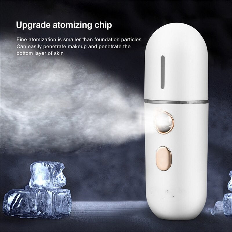 Mini Portable Nano Face Steamer Mist Facial Sprayer Moisturizer Humidifier Moisturizing Beauty Instruments Face Skin Care