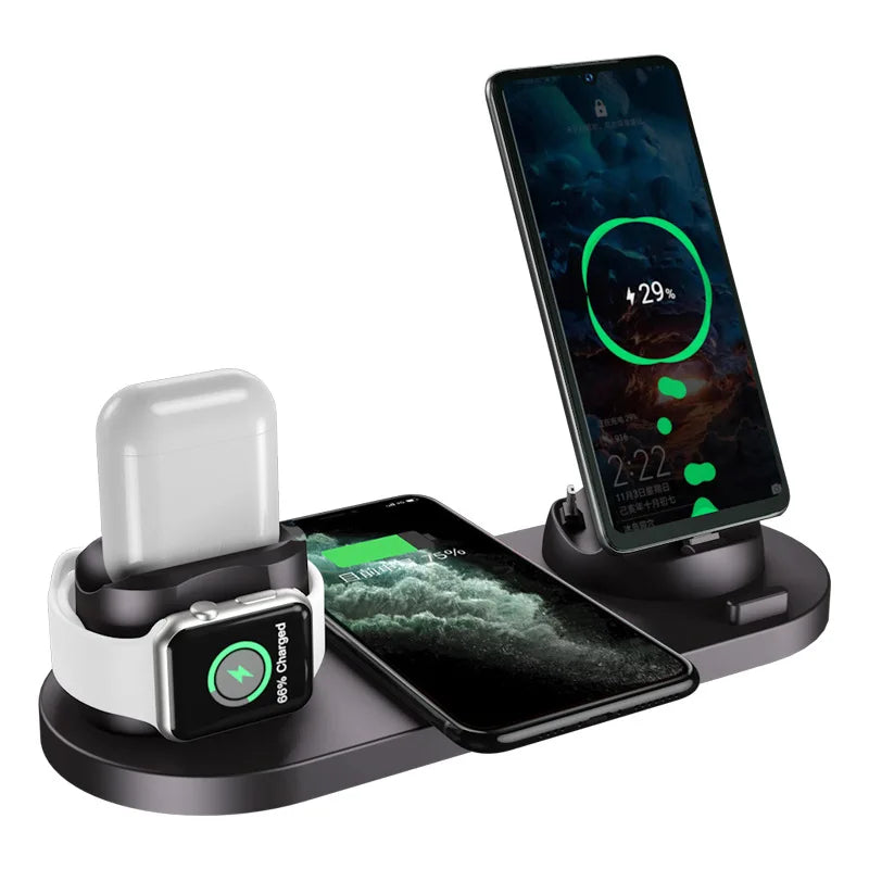 Wireless Charger for iPhone 14/13/12 Fast Charger for iphone Fast Charging Pad Huawei Charging Dock Station 6 in 1