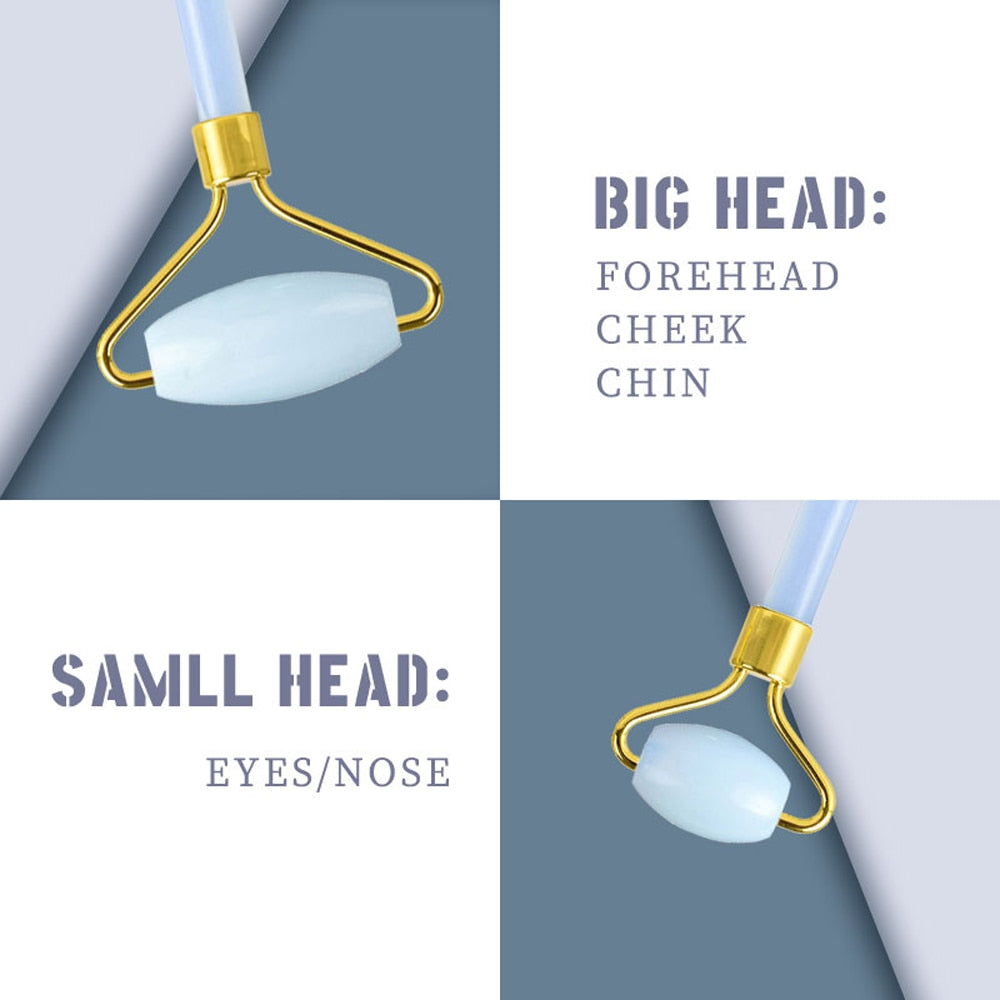 Nature Jade Facial Massage Roller Jade Gouache Stone Face Lifting Tool Set Face Guasha Scraper Anti Wrinkle Body Massager