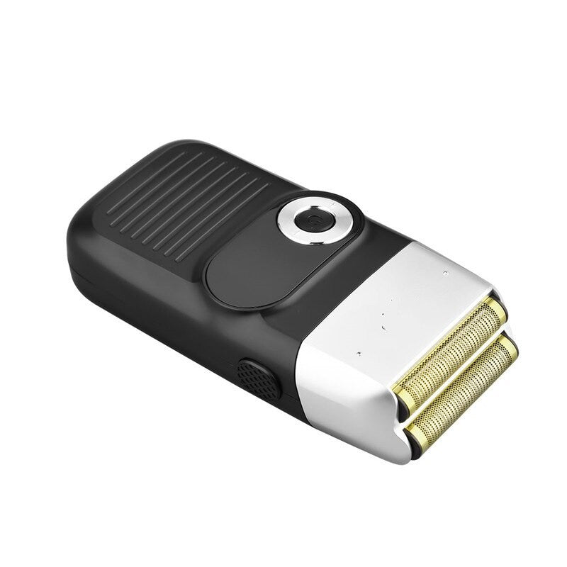 2 In 1 Powerful Electirc Shaver + Hair Clipper For Men Portable Beard Trimmer Haircut Machine Rechargeable Razor Led Display (Black)