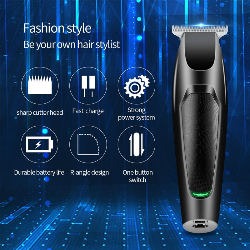 Men's Portable Electric Hair Clipper USB Rechargeable Fast Hair Cutting For Teenager And Adults Cordless Shaver Machine Low Noise