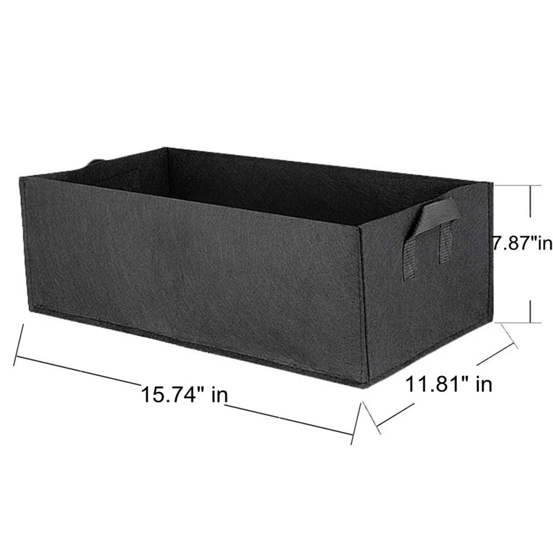 5 Pack Fabric Raised Garden Bed,Square Garden Flower Grow Bag Vegetable Planting Bag Planter Pot with Handles for Plants Flowers