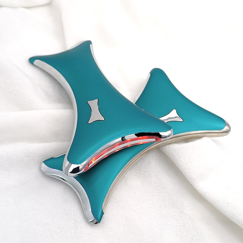 Electric Guasha Scraping Massager 2 in 1 Massage and Warm Mode Face Lifting Slimming Tool LED Light Facial Massager Machine