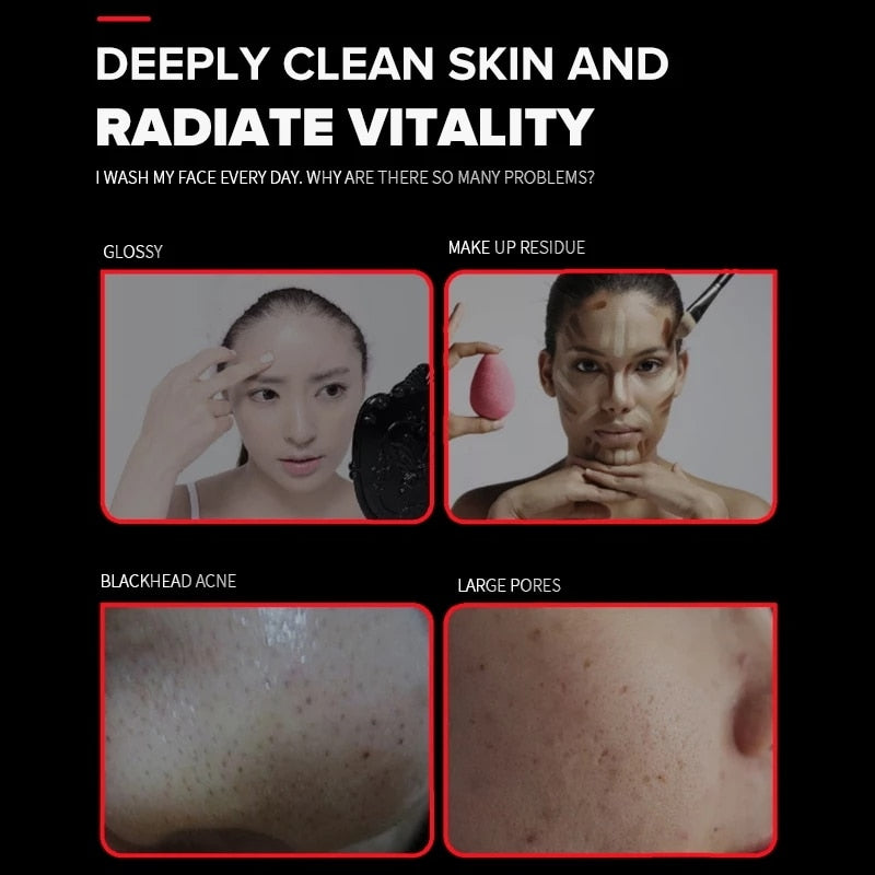 Electric Face Clean Brush Sonic Vibration Massage Facial Cleansing Blackhead Remover Deep Cleaning Washing Skin Care Tool