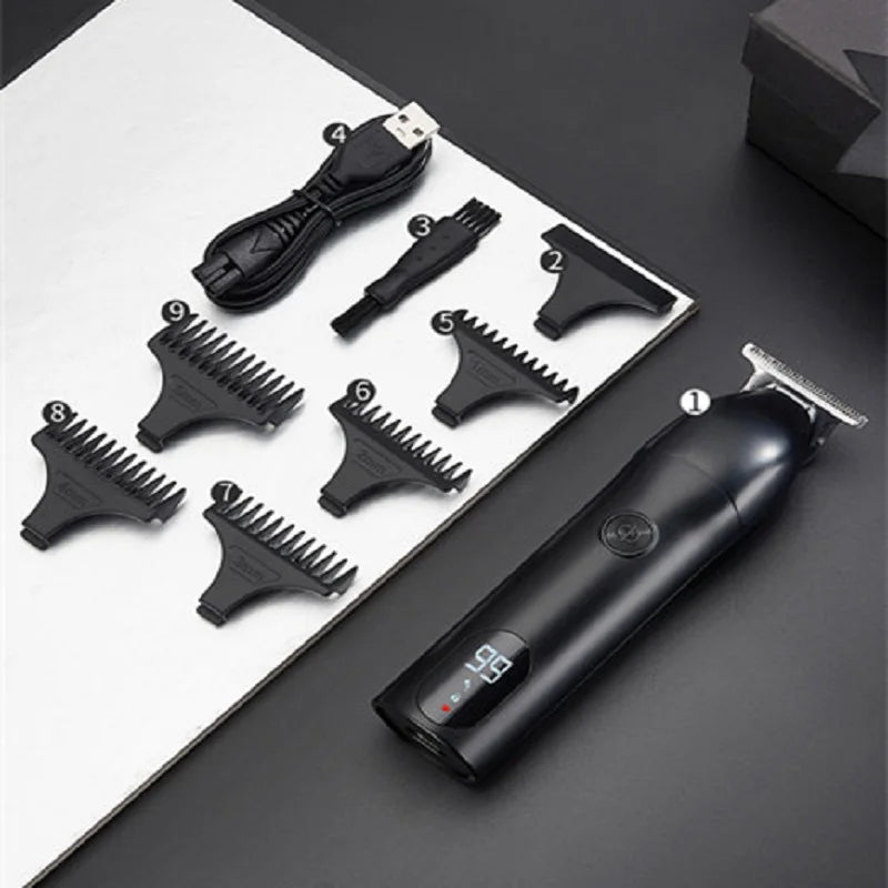 Ceramic Blade Electric Hair Clipper Men Barber Beard Trimmer Rechargeable Hair Cutting Machine for Men Low Noise Adult Hair Cut